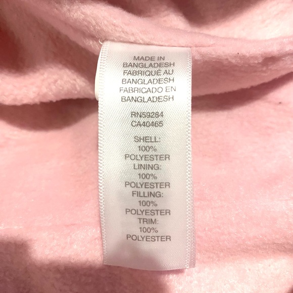 NWOT 0-3 Months girl pastel pink snowsuit with gold stars and hood❄️Very warm! - Picture 7 of 8